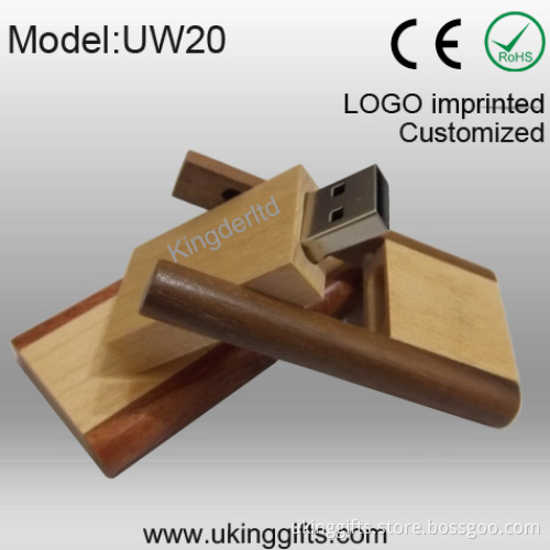 Customized Logo Wooden USB Bamboo USB Flash Pen Drive for Gifts